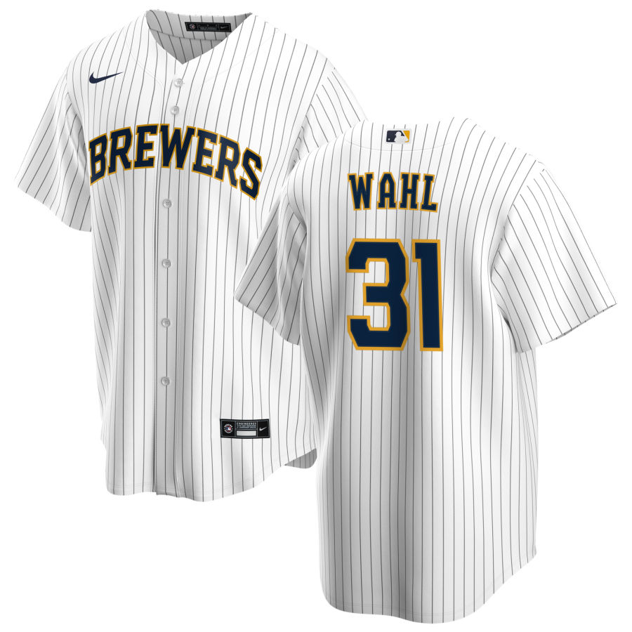 Nike Men #31 Bobby Wahl Milwaukee Brewers Baseball Jerseys Sale-White